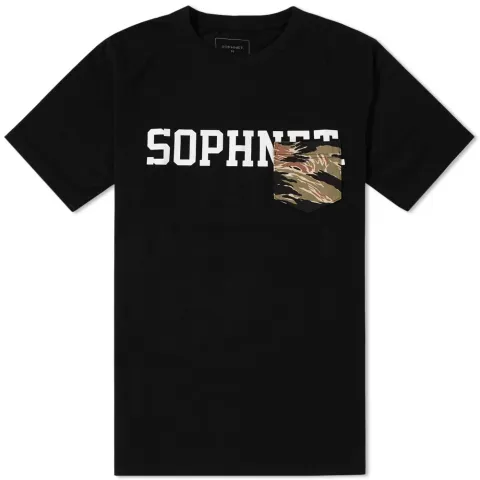 SOPHNET. Camouflage Pocket Tee