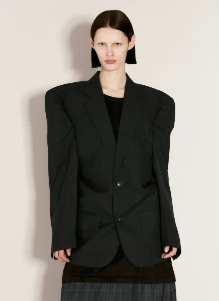 Cut-Away Boxy Blazer