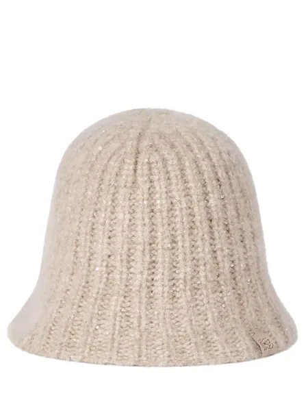BRUNELLO CUCINELLI Knit Bucket Hat Ecru