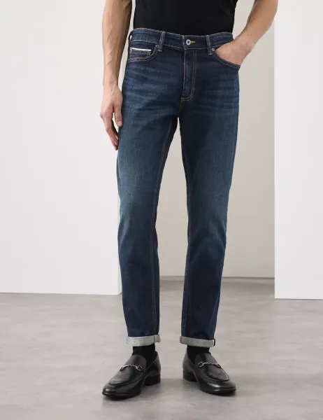 Autograph Slim Fit Japanese Selvedge Stretch Jeans Indigo