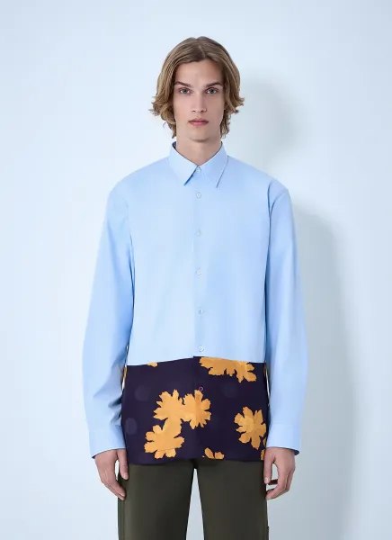 Contrast Cotton Shirt