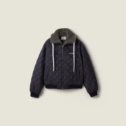 Technical pongé down jacket