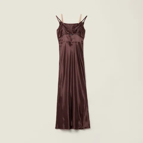 Long satin dress