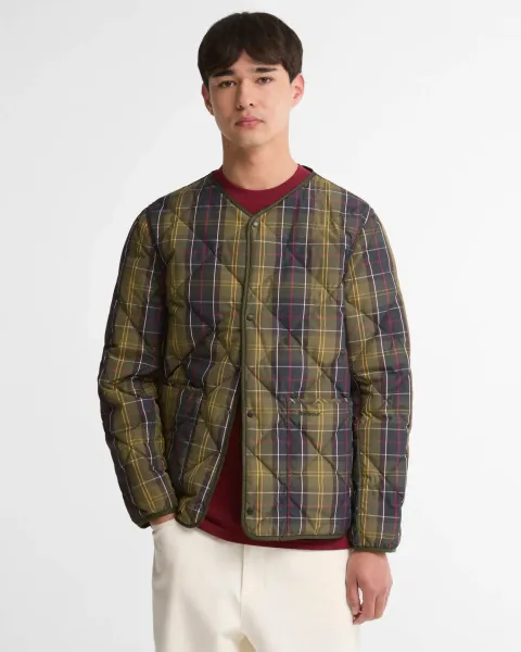 Lightweight Down Reversible Tartan Puffer Jacket