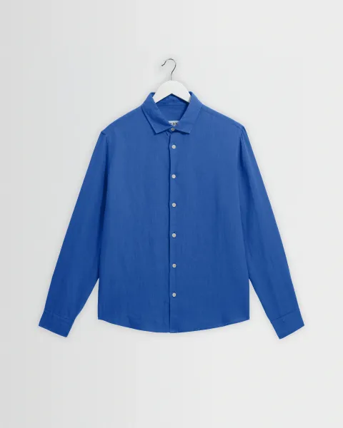 Dartford - French Blue Washed Linen Shirt