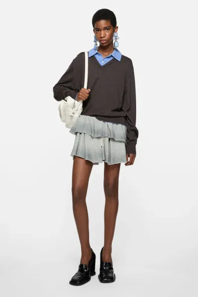 Fleece mini skirt