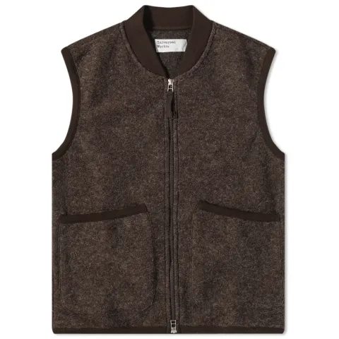 Zip Wool Fleece Waistcoat