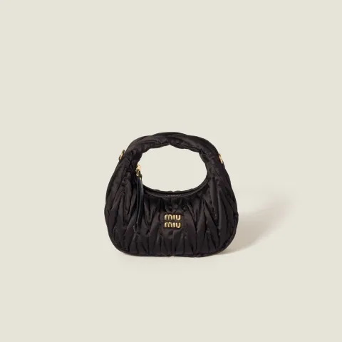 Wander matelassé silk mini-bag