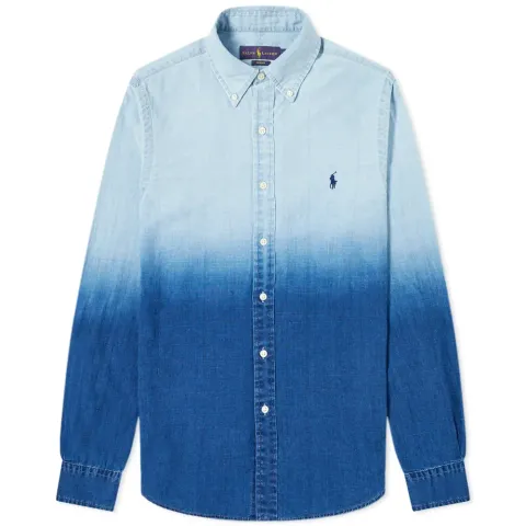 Dip Dye Poplin Button Down Shirt