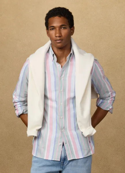 Tailored Fit Multi Stripe Oxford Shirt