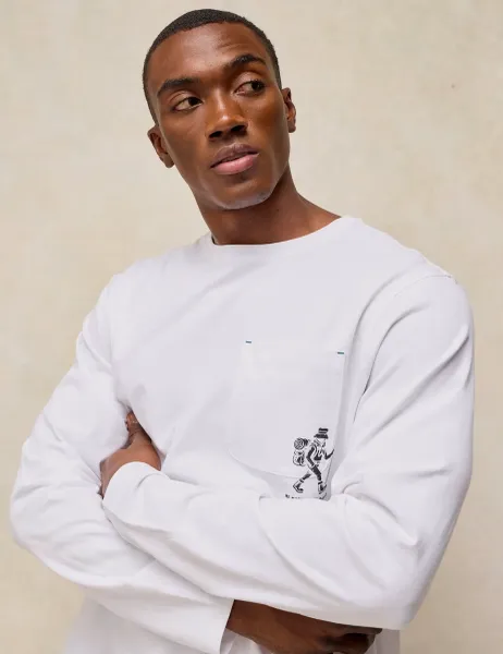 Pure Cotton Graphic Short Sleeve T-Shirt White