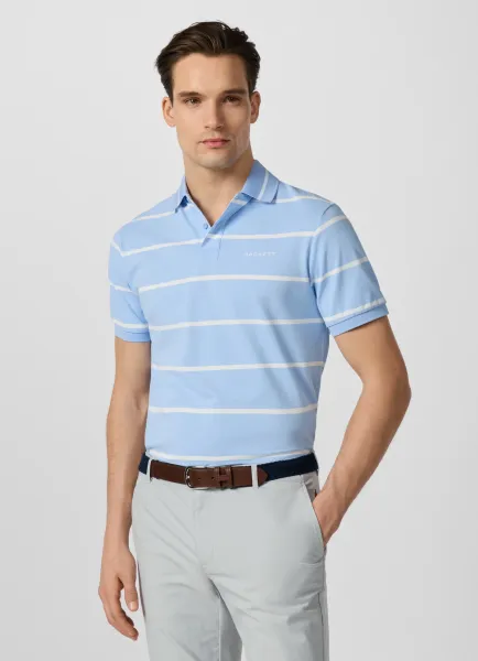 Classic Fit Short Sleeve Striped Polo