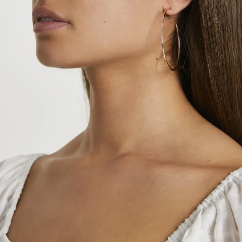 River Island Rose Mid Hoop Earrings