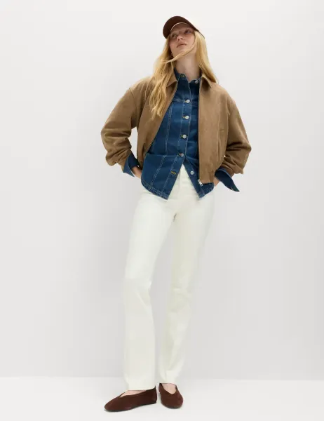 Marks & Spencer High Waisted Flared Jeans Soft White