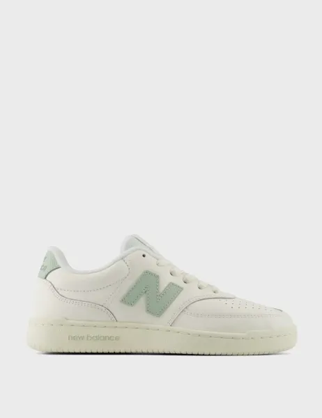 New Balance BB80 Leather Trainers Cream Mix
