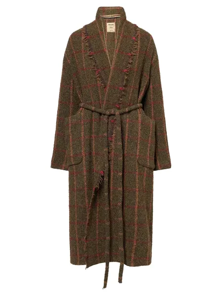 Women's Chidi Relaxed-Fit Knitted Coat Green/red