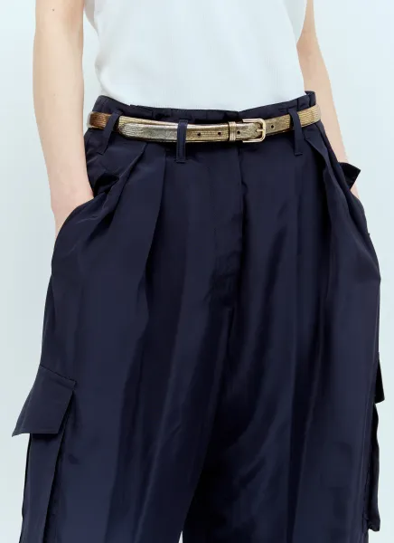 Snakeskin Leather Belt
