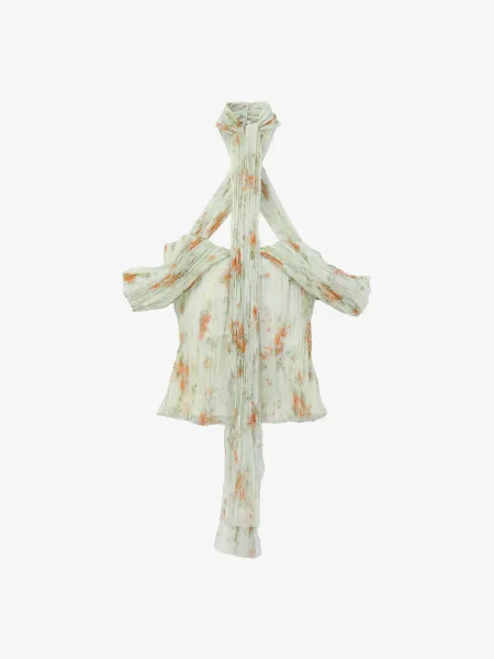 Floral Pleated Top