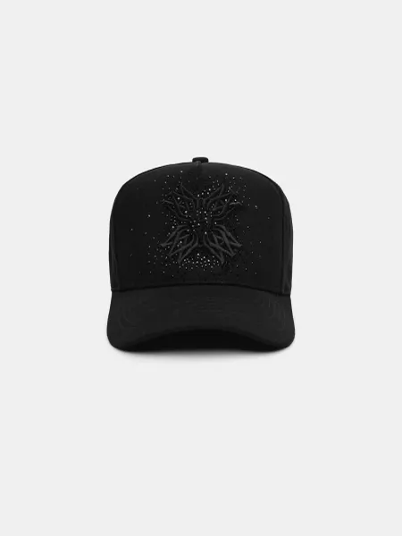 MA QUAD CRYSTAL CANVAS HAT - Black