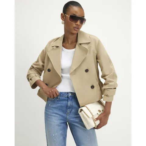 River Island Waisted Cropped Trench Coat