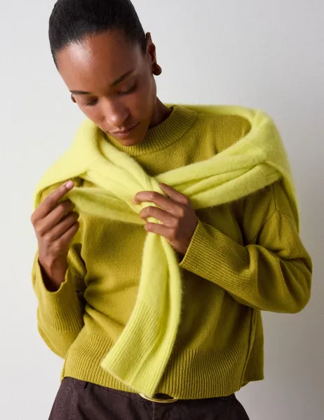Whistles Pure Wool Seam Detail Knit