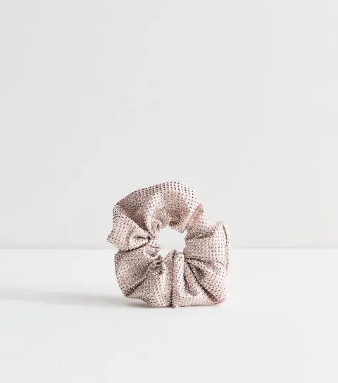 New Look Pink Gem Embellished Scrunchie