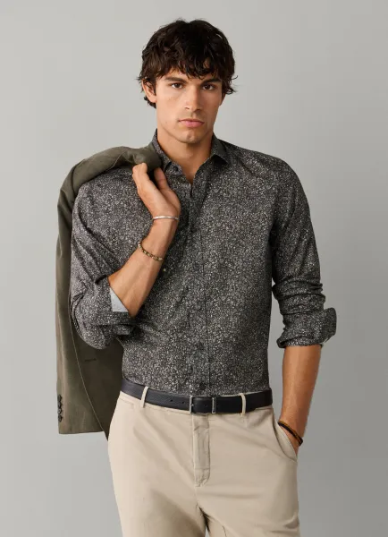 Hackett Tailored Fit Wild Flower Print Shirt