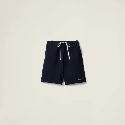 Embroidered piqué shorts