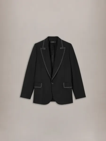 WESTERN SINGLE BREASTED BLAZER - Black