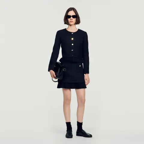 SANDRO 2-in-1 tweed jacket