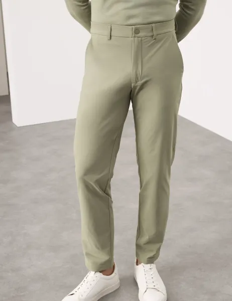 Autograph Performance Straight Fit Technical Trousers Light Olive