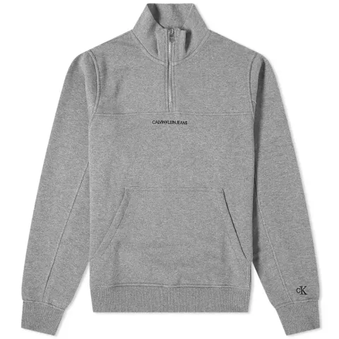 Embroidered Logo Quarter Zip Knit