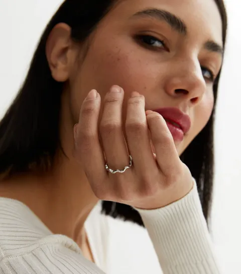New Look Silver Zig Zag Ring