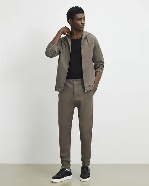 River Island Slim Fit Fixed Waistband Joggers