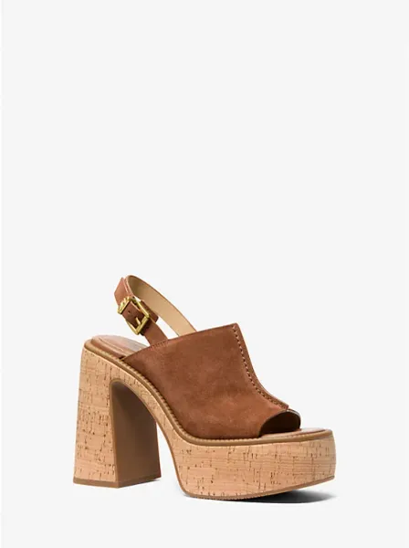 Michael Kors Leia Suede Platform Sandal
