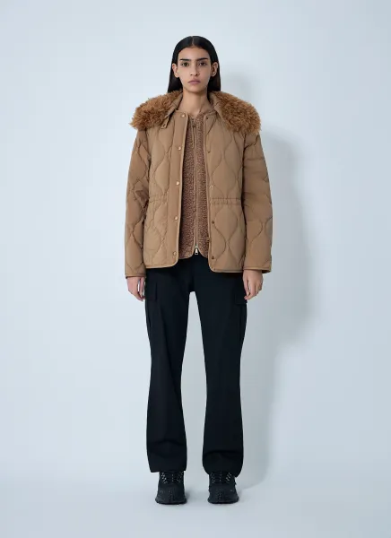 Quintin 3-In-1 Shearling-Trimmed Short Down Jacket