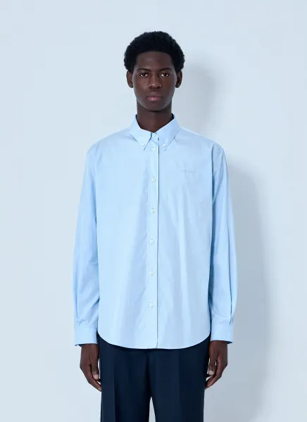 Cotton Poplin Button-Down Shirt