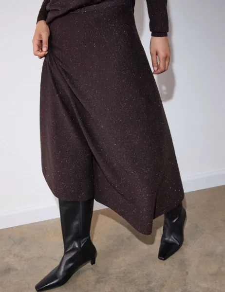 Whistles Sparkly Knitted Midi A Line Skirt
