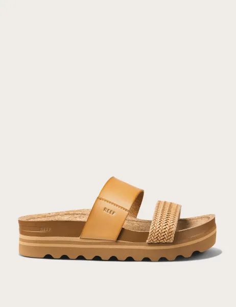 Cushion Vista Hi Flatform Sandals Tan