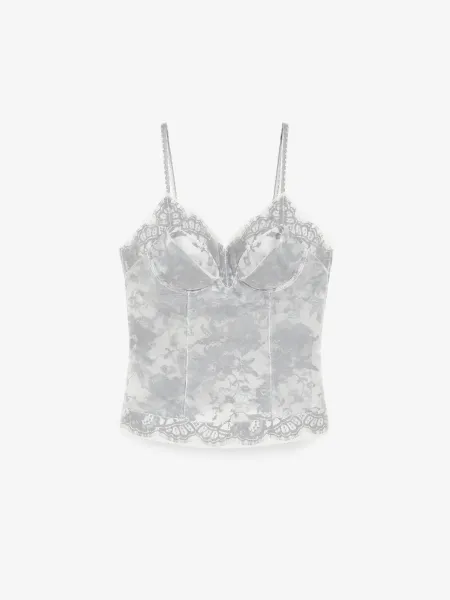 Floral Lace Organza Top
