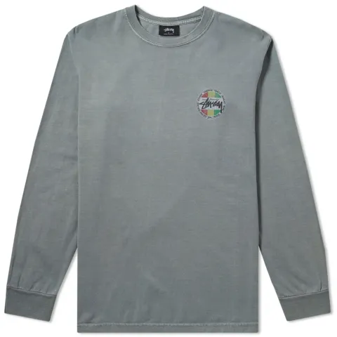 Long Sleeve Vintage Dot Pigment Dyed Tee