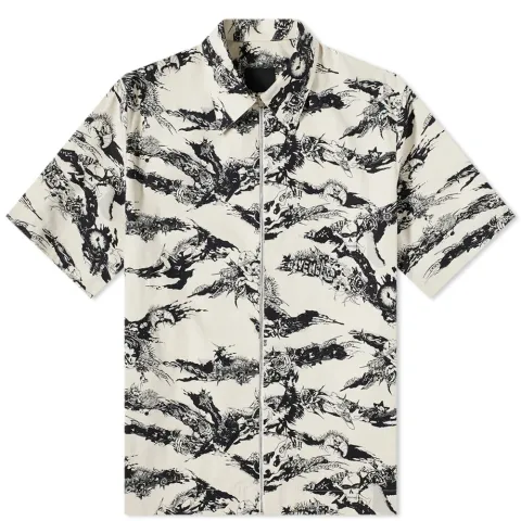 Tiger Camo Short Sleeve Zip Shirt
