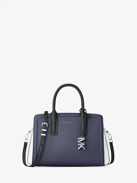 Michael Kors Laila Small Color-Block Leather Satchel