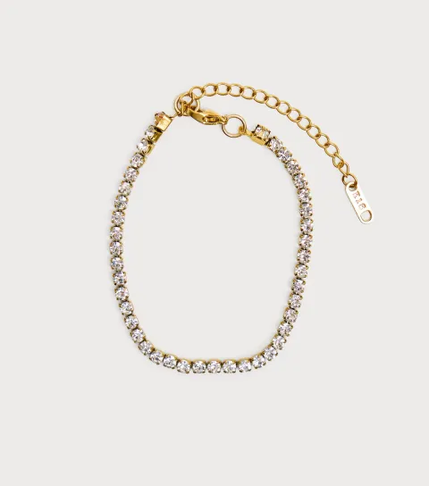 18ct Gold Plated Adjustable Tennis Bracelet