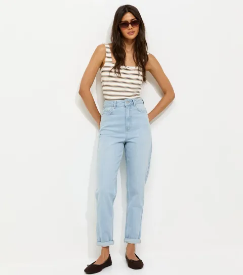 Women's Light Blue Tori Straight Leg Mom Jeans