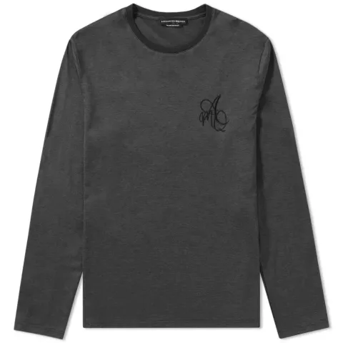 Long Sleeve Embroidered Logo Tee