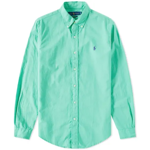 Slim Fit Garment Dyed Oxford Shirt