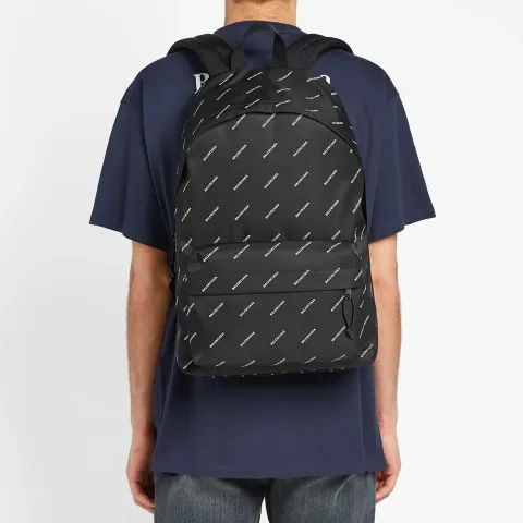 All Over Logo Nylon Backpack