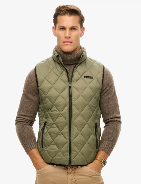 Superdry & Co Quilted Padded Gilet Green