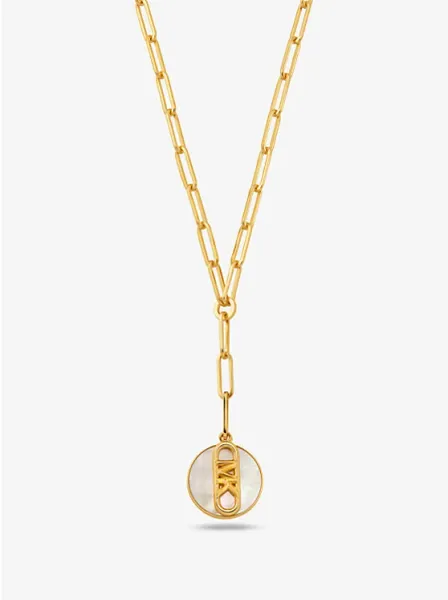 Precious Metal-Plated Brass Empire Chain-Link Necklace